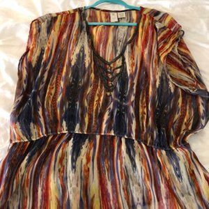 NWOT Needle & Thread Vintage Chiffon Top Large